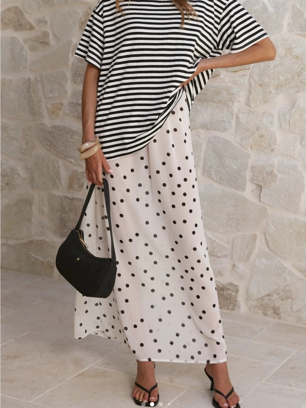 BILLY J Polka Dot Maxi Skirt